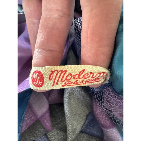 Vtg 50's circle plaid skirt Modern Jr by Gale & Gale TABIT metal zipper XXS - Picture 4 of 14